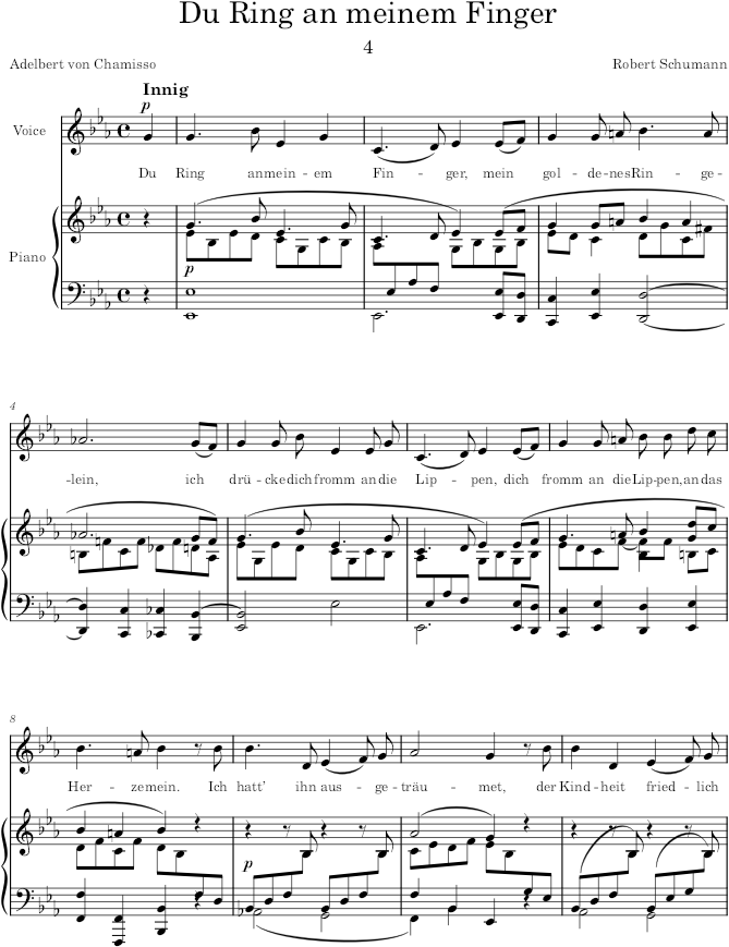 Frauenliebe und -leben, Op.42 (Frauenliebe und Leben) - Schumann — first page preview
