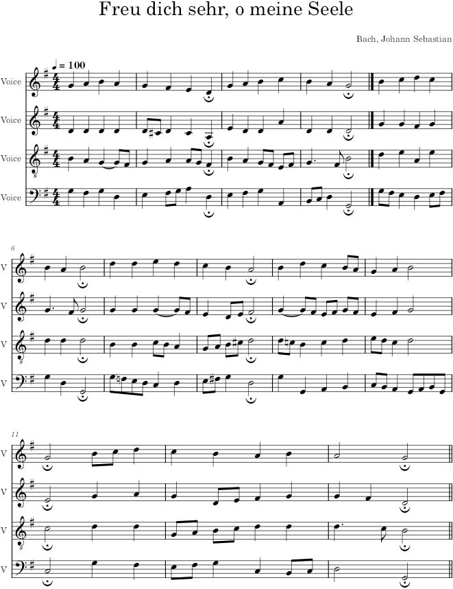 Freu dich sehr, o meine Seele, BWV 32/6 - Bach — first page preview