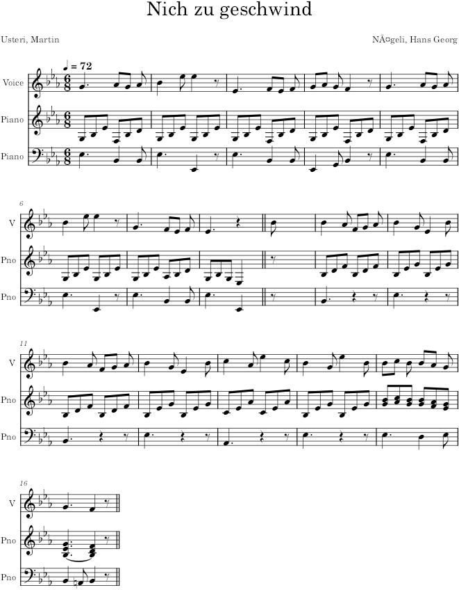 Freut euch des Lebens - Nägeli — first page preview