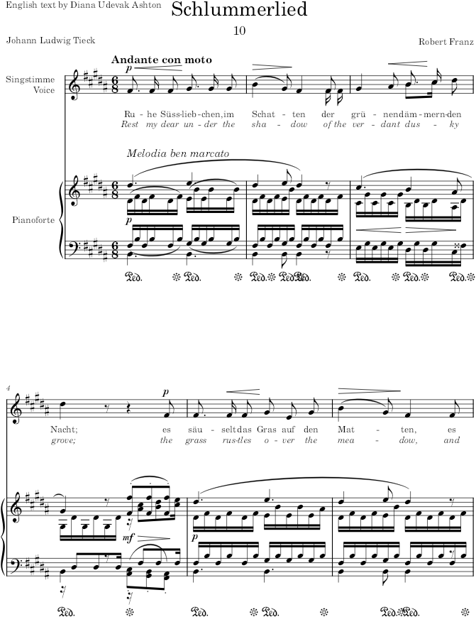 Gesänge, Op.1 (Gesänge) - Franz — first page preview