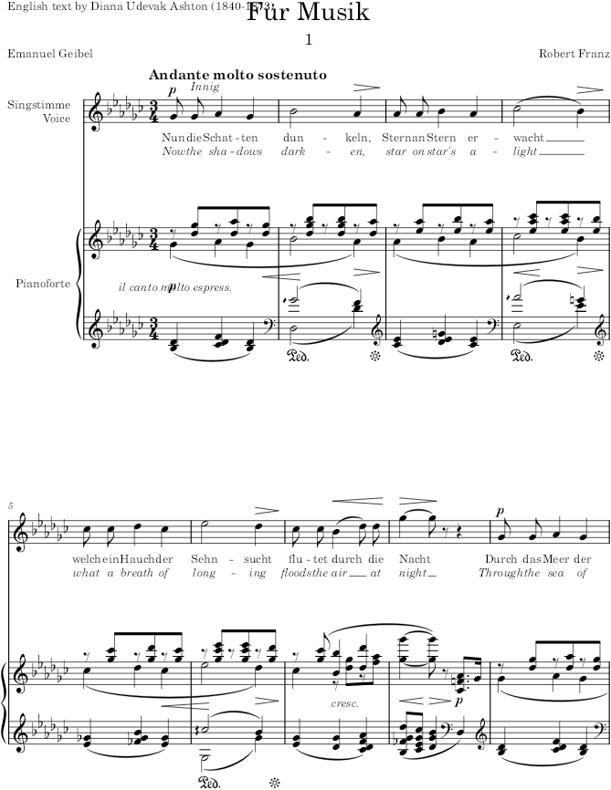 Gesänge, Op.10 (Gesänge) - Franz — first page preview
