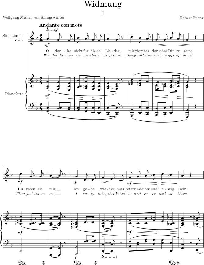 Gesänge, Op.14 (Gesänge) - Franz — first page preview