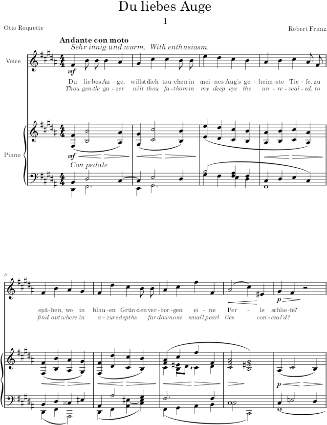 Gesänge, Op.16 (Gesänge) - Franz — first page preview