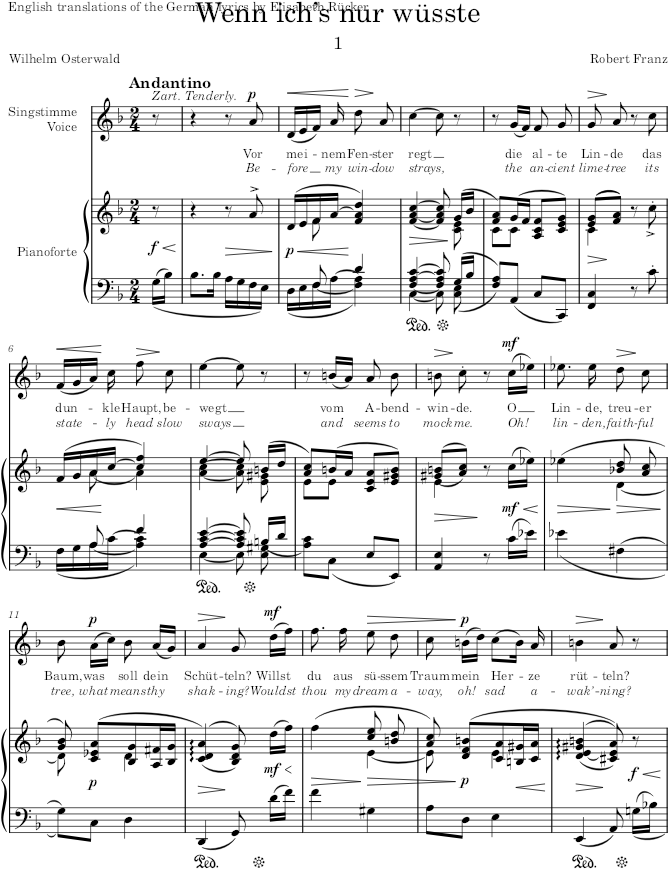Gesänge, Op.26 (Gesänge) - Franz — first page preview