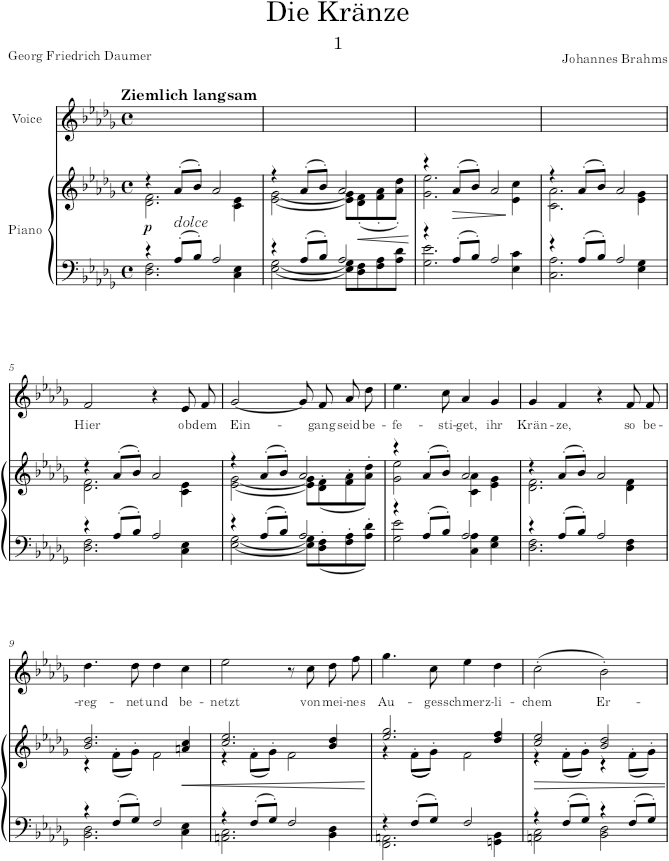 Gesänge, Op.46 (Gesänge) - Brahms — first page preview