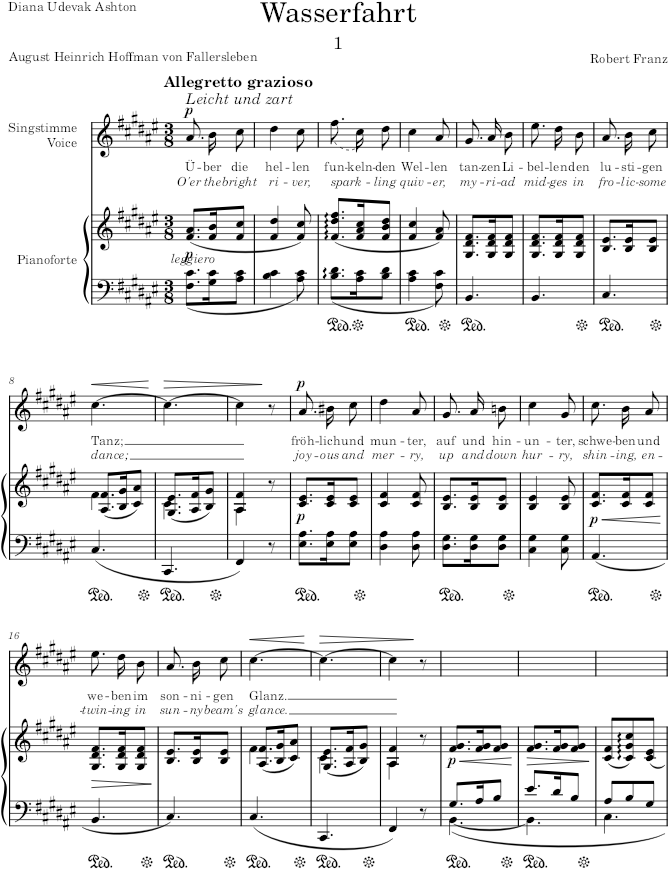 Gesänge, Op.6 (Gesänge) - Franz — first page preview