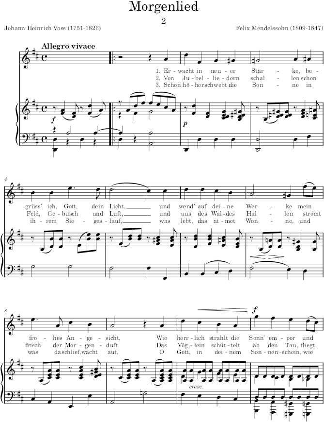 Gesänge, Op.86 (Gesänge) - Mendelssohn — first page preview