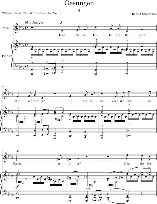 Gesungen (Lieder und Gesänge, Vol.IV, Op.96) - Schumann — first page preview