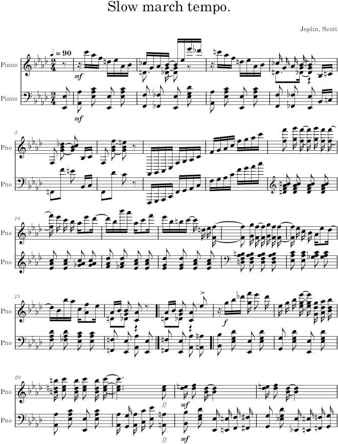 Gladiolus Rag - Joplin — first page preview