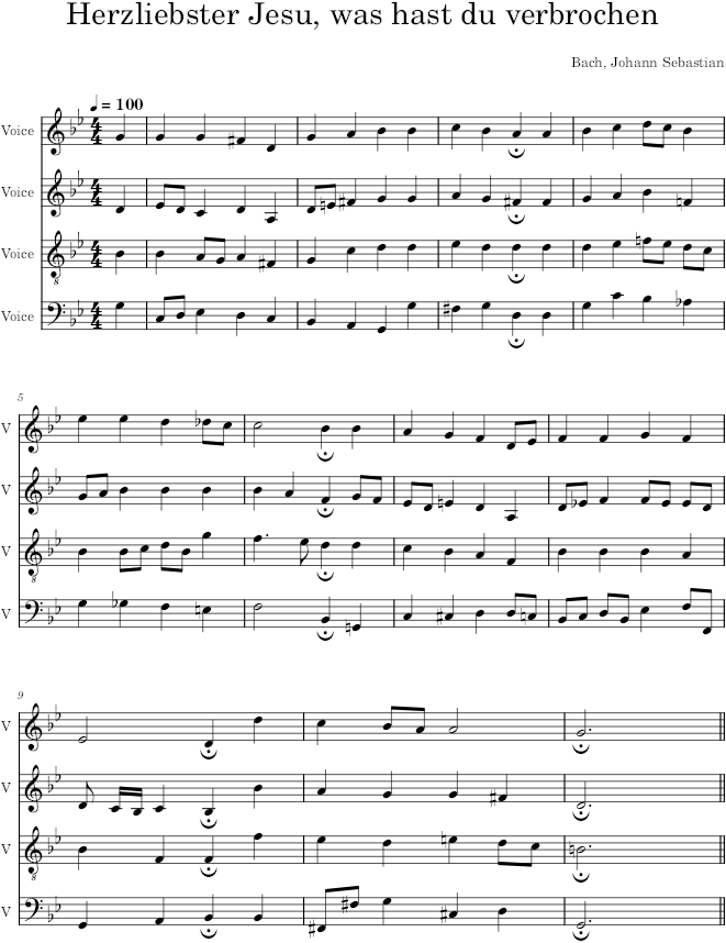 Herzliebster Jesu, was hast du verbrochen, BWV 245/3 - Bach — first page preview