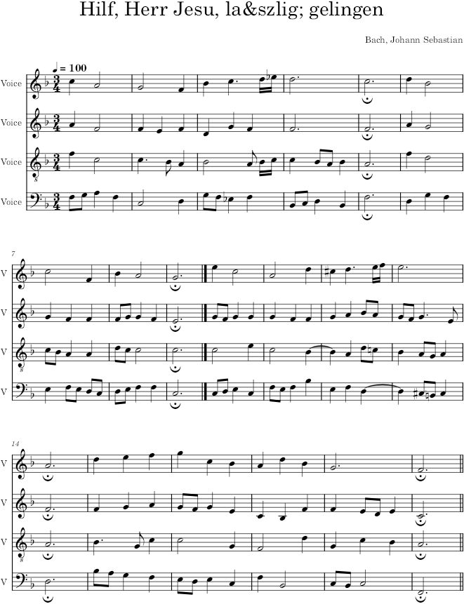 Hilf, Herr Jesu, laß gelingen, BWV 248/42 - Bach — first page preview