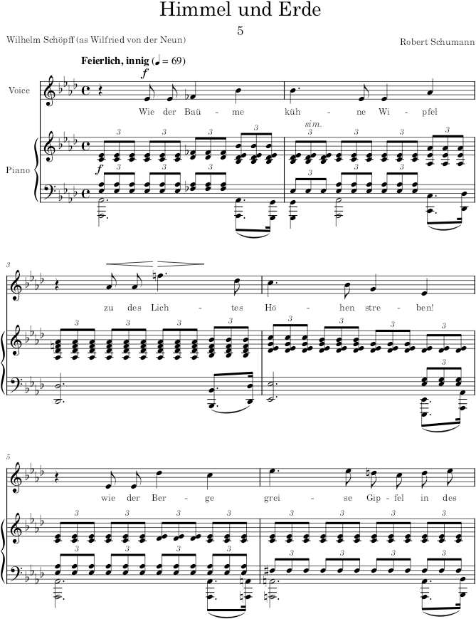 Himmel und Erde (Lieder und Gesänge, Vol.IV, Op.96) - Schumann — first page preview