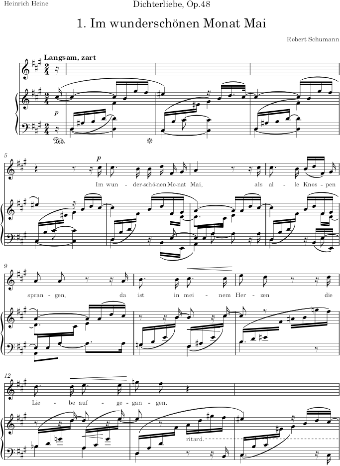 Im wunderschönen Monat Mai (Dichterliebe) - Schumann — first page preview