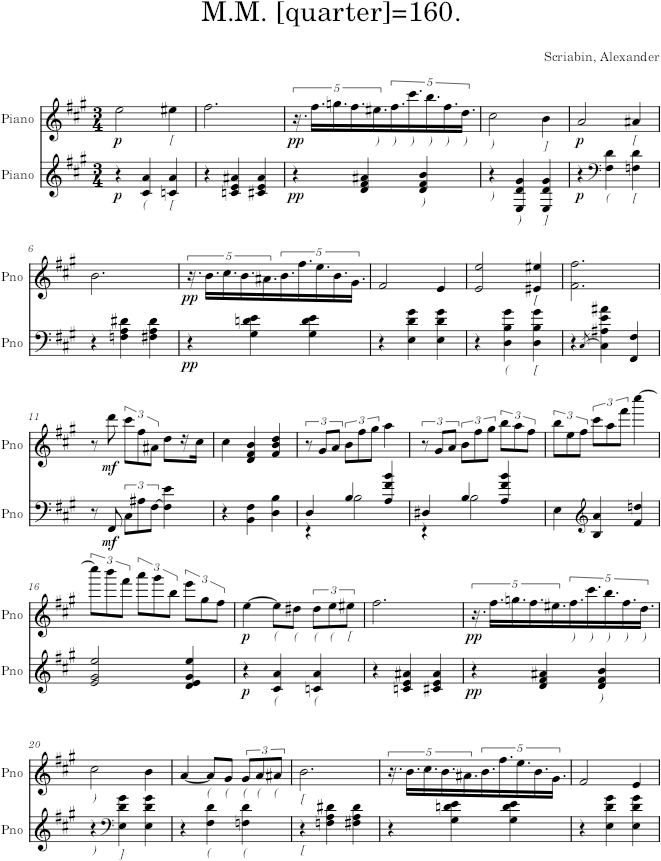 Impromptu Op. 10, No. 2 - Scriabin — first page preview