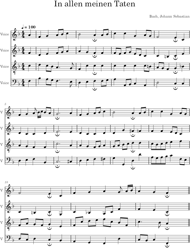 In allen meinen Taten, BWV 244/37 - Bach — first page preview
