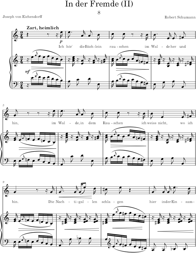 In der Fremde [II] (Liederkreis, Op.39) - Schumann — first page preview