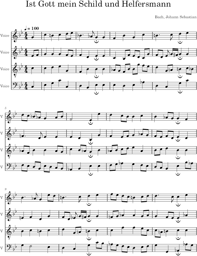 Ist Gott mein Schild und Helfersmann, BWV 85/6 - Bach — first page preview