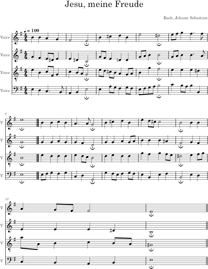 Jesu, meine Freude, BWV 227/1 - Bach — first page preview