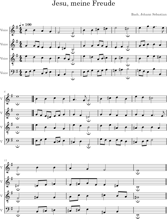 Jesu, meine Freude, BWV 64/8 - Bach — first page preview
