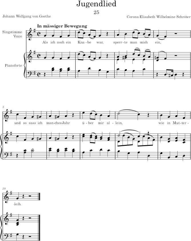 Jugendlied (25 Lieder) - Schröter — first page preview