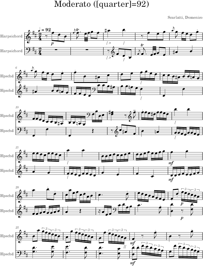 Keyboard Sonata K.227 (L.347) - Scarlatti — first page preview