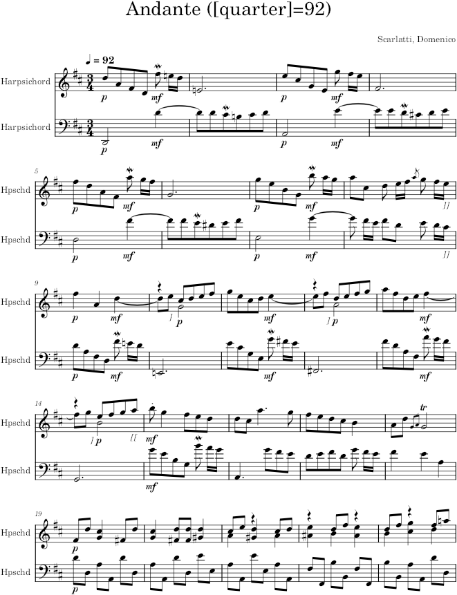Keyboard Sonata K.258 (L.178) - Scarlatti — first page preview