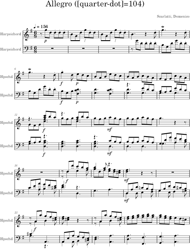 Keyboard Sonata K.372 (L.302) - Scarlatti — first page preview