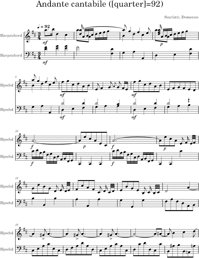 Keyboard Sonata K.478 (L.12) - Scarlatti — first page preview