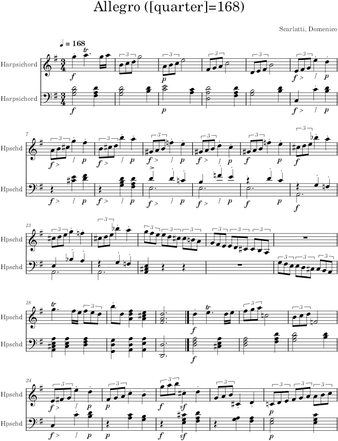 Keyboard Sonata K.75 (L.53) - Scarlatti — first page preview