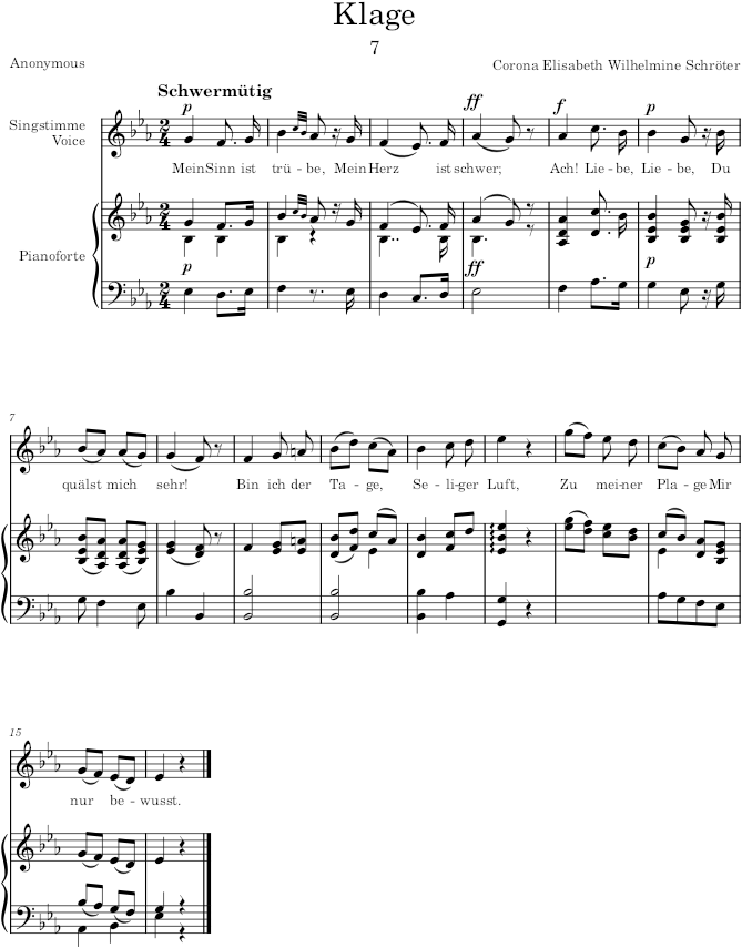 Klage (25 Lieder) - Schröter — first page preview