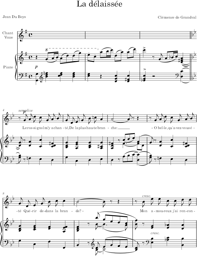 La délaissée - Grandval — first page preview