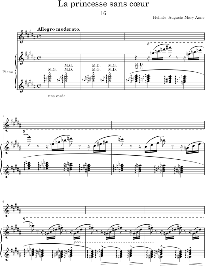 La princesse sans cœur (20 Mélodies) - Holmès — first page preview