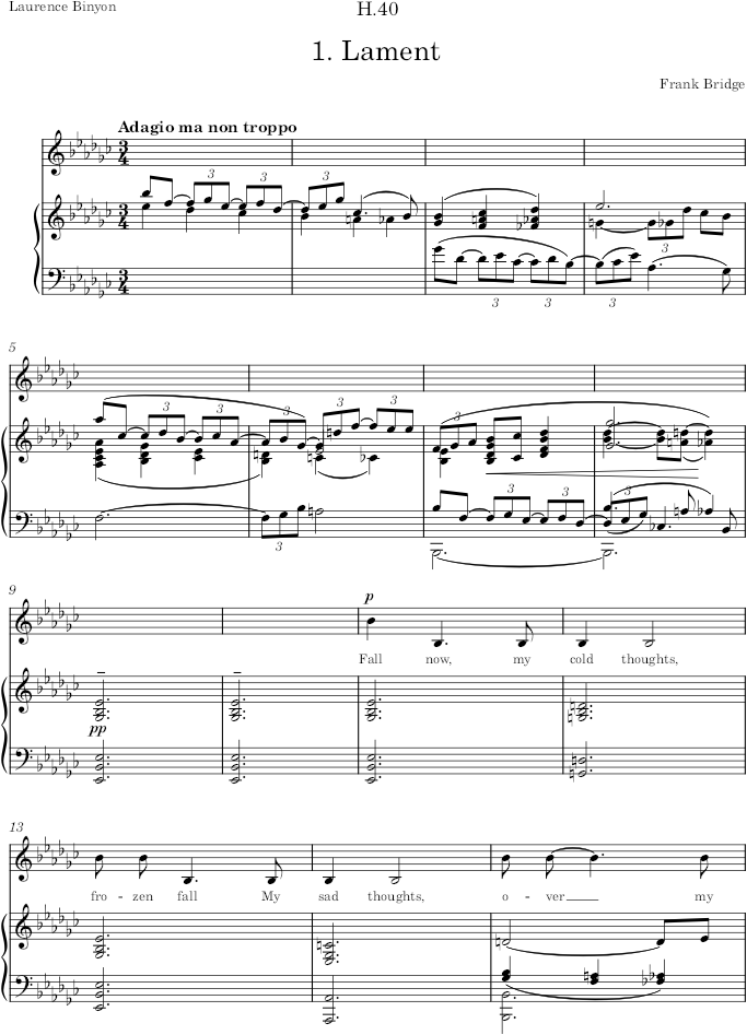 Lament (H.40) - Bridge — first page preview