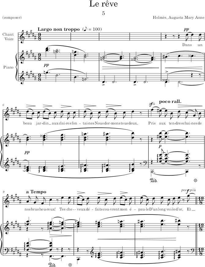 Le Rêve (Les Sept Ivresses) - Holmès — first page preview