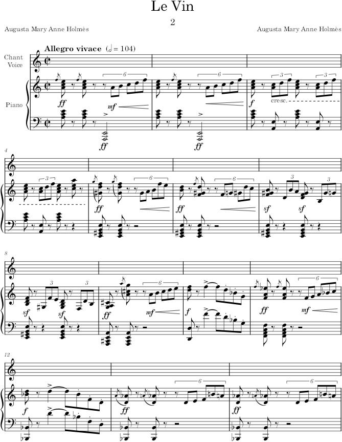 Le Vin (Les Sept Ivresses) - Holmès — first page preview
