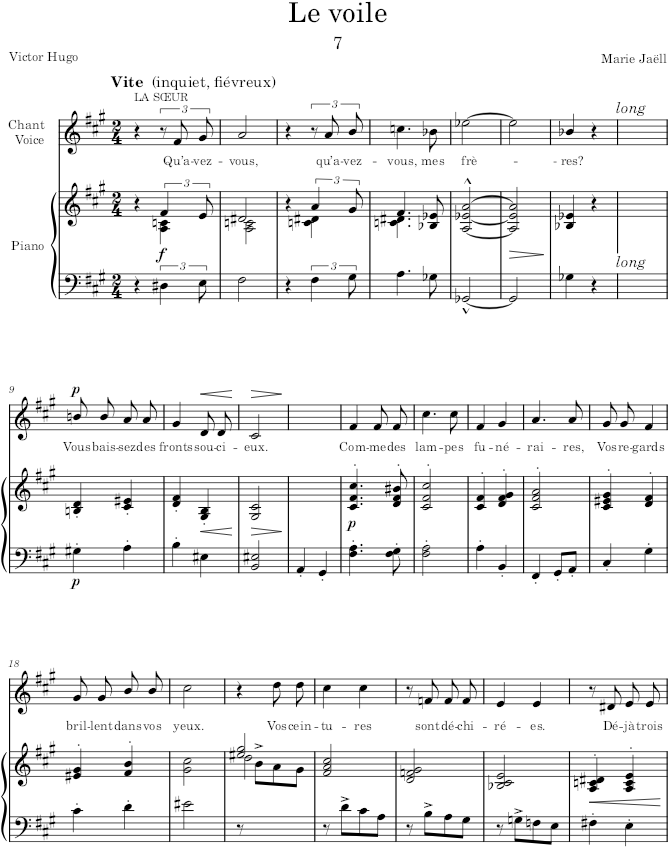 Le voile (Les Orientales) - Jaëll — first page preview