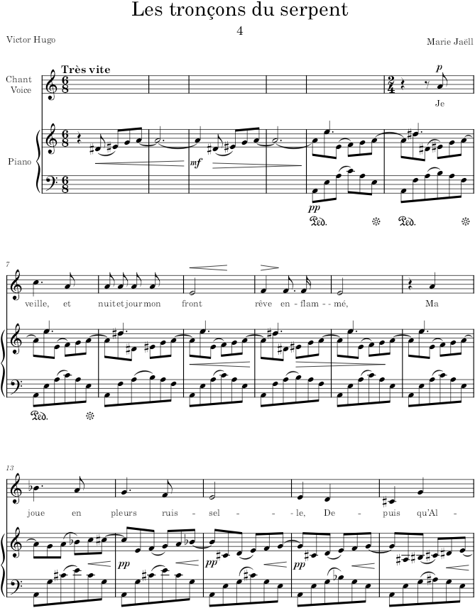 Les tronçons du serpent (Les Orientales) - Jaëll — first page preview