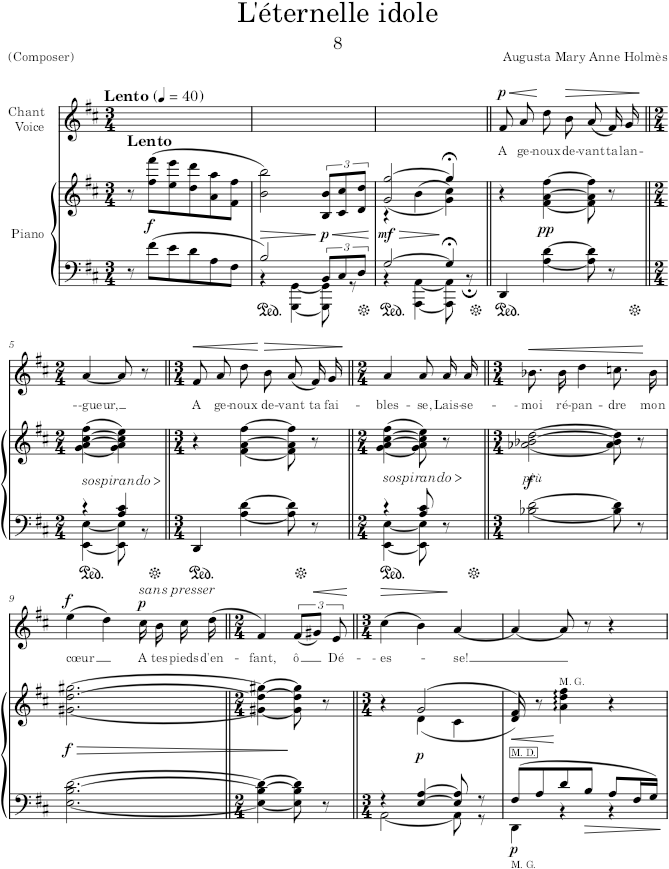 L’éternelle idole (20 Mélodies) - Holmès — first page preview