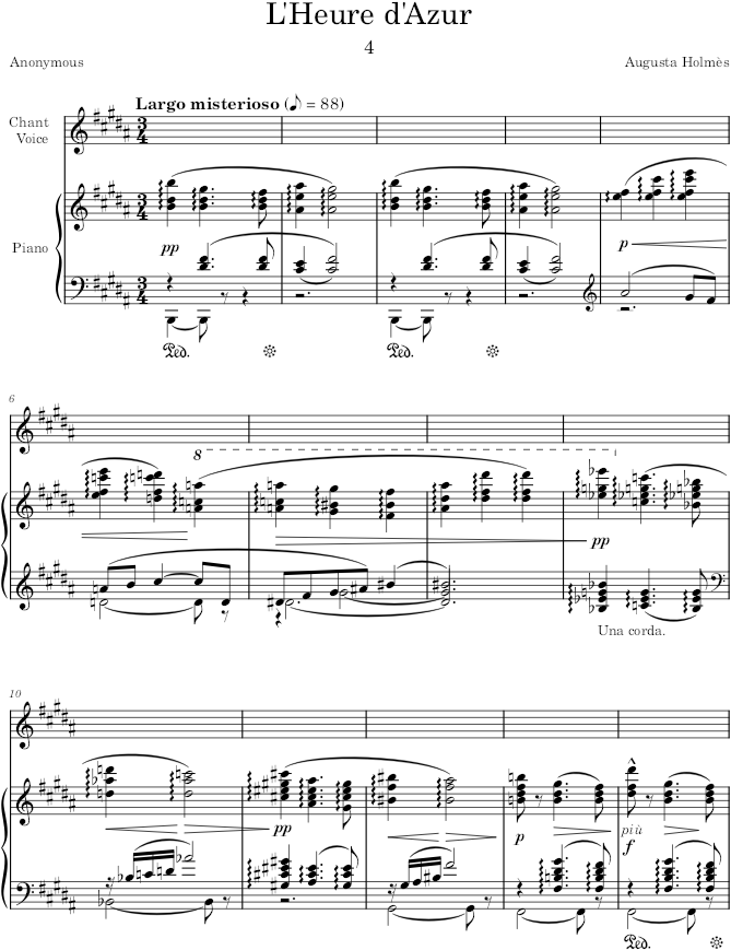 L’Heure d’Azur (Les Heures) - Holmès — first page preview