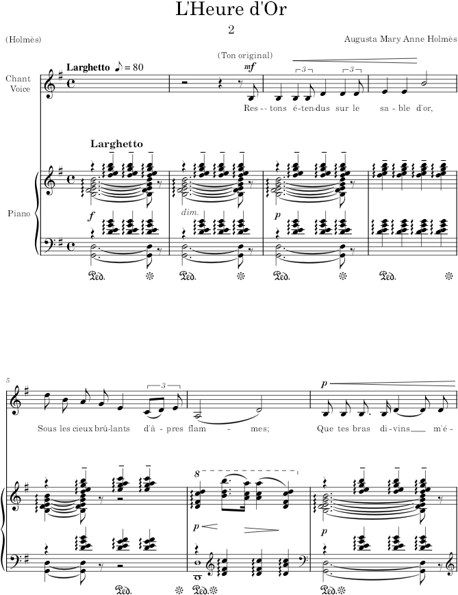 L’Heure d’Or (Les Heures) - Holmès — first page preview