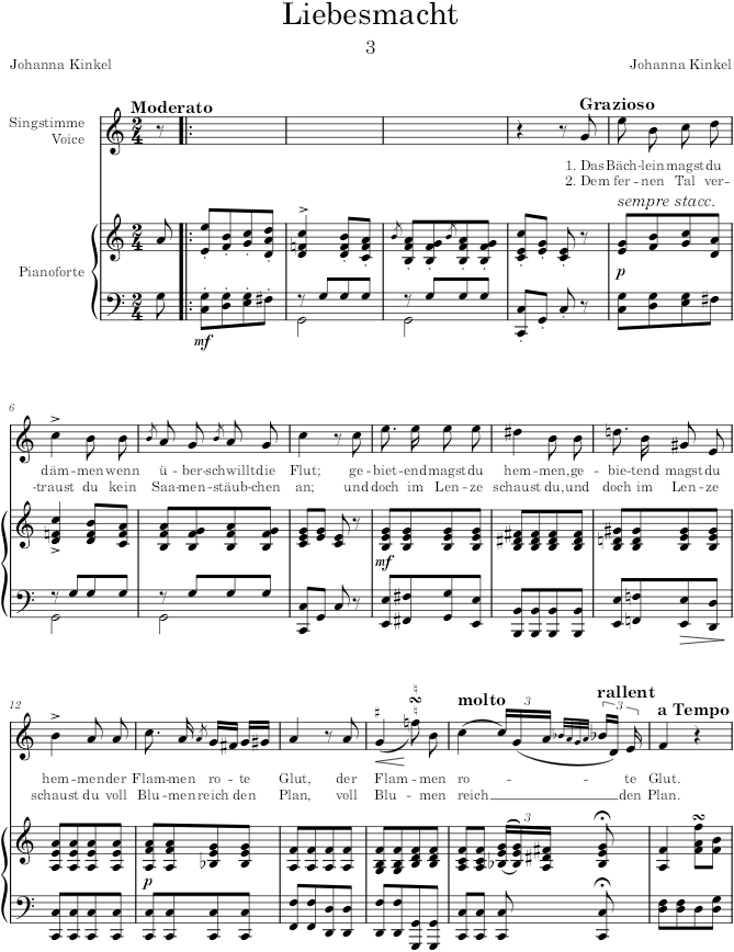 Liebesmacht (6 Lieder, Op.19) - Kinkel — first page preview