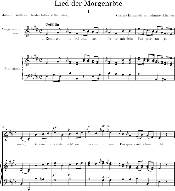 Lied der Morgenröte (25 Lieder) - Schröter — first page preview