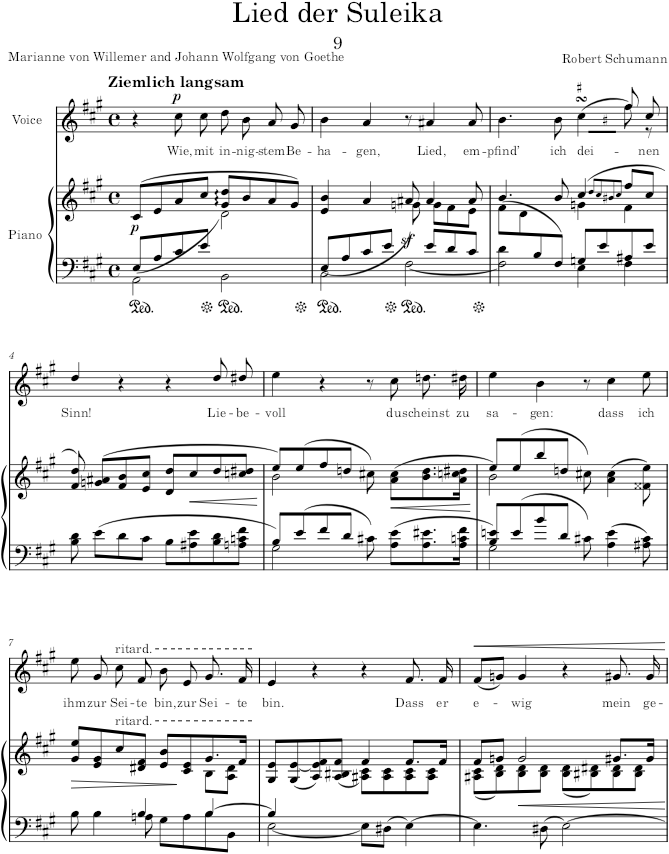 Lied der Suleika (Myrthen, Op.25) - Schumann — first page preview