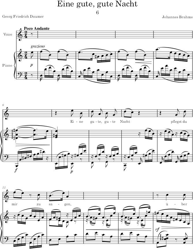 Lieder and Songs, Op.59 (Lieder und Gesänge) - Brahms — first page preview