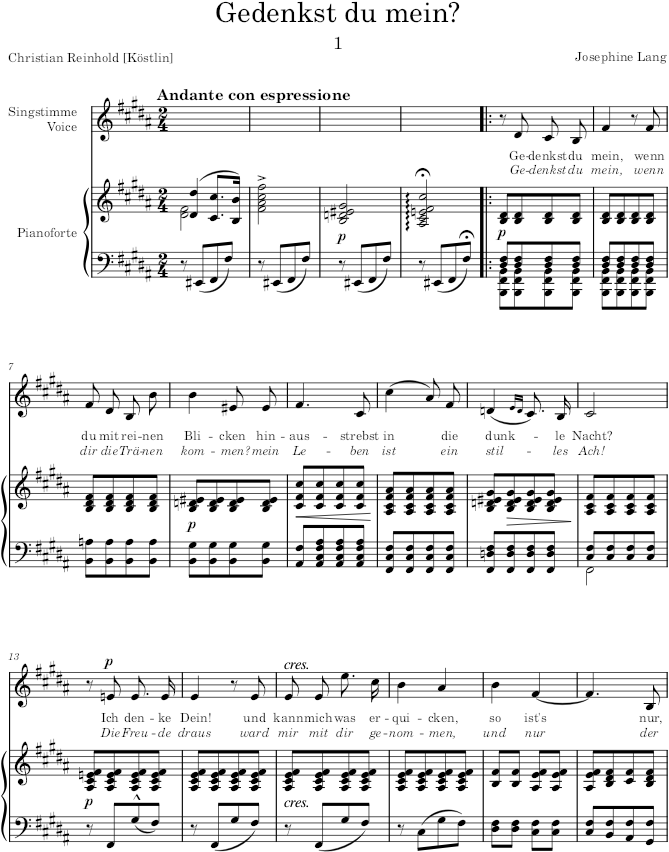 Lieder, Op.10 (Lieder) - Lang — first page preview