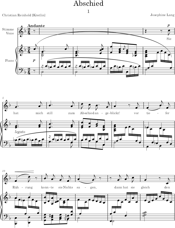 Lieder, Op.13 (Lieder) - Lang — first page preview