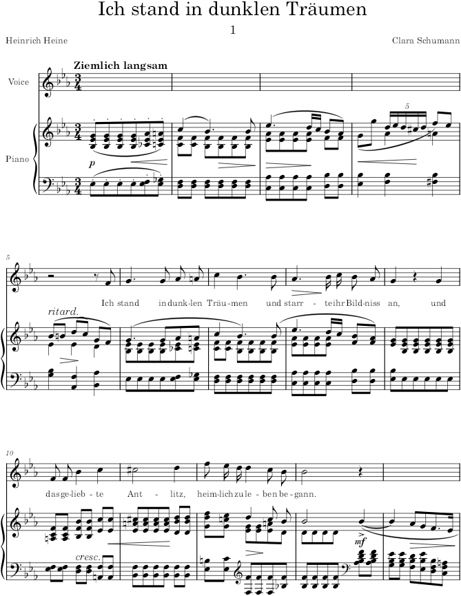 Lieder, Op.13 (Lieder) - Schumann — first page preview