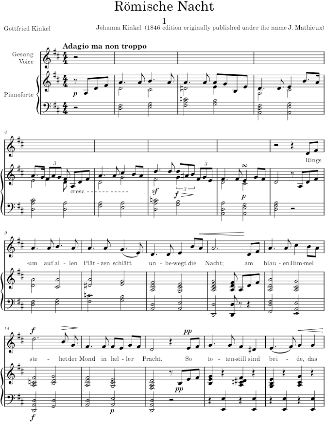 Lieder, Op.15 (Lieder) - Kinkel — first page preview