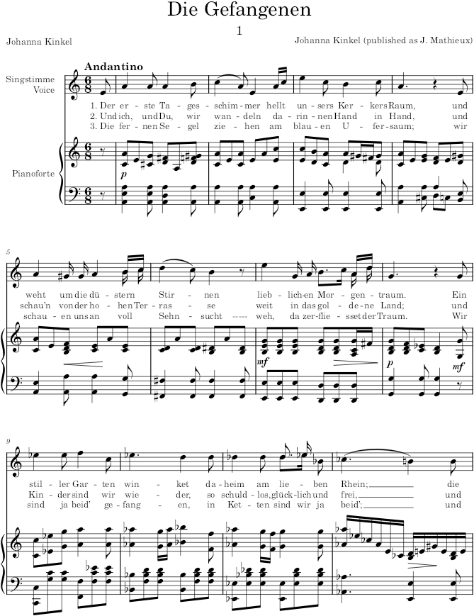 Lieder, Op.16 (Lieder) - Kinkel — first page preview
