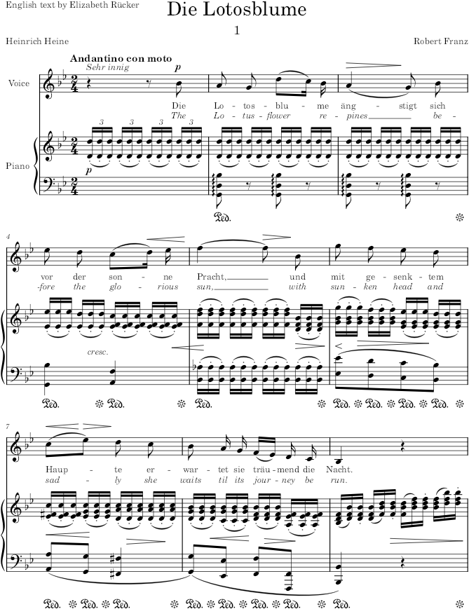Lieder, Op.25 (Lieder) - Franz — first page preview